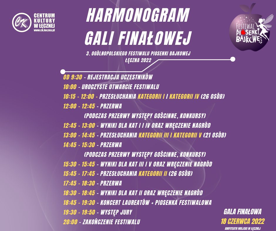 harmonogram festiwalu