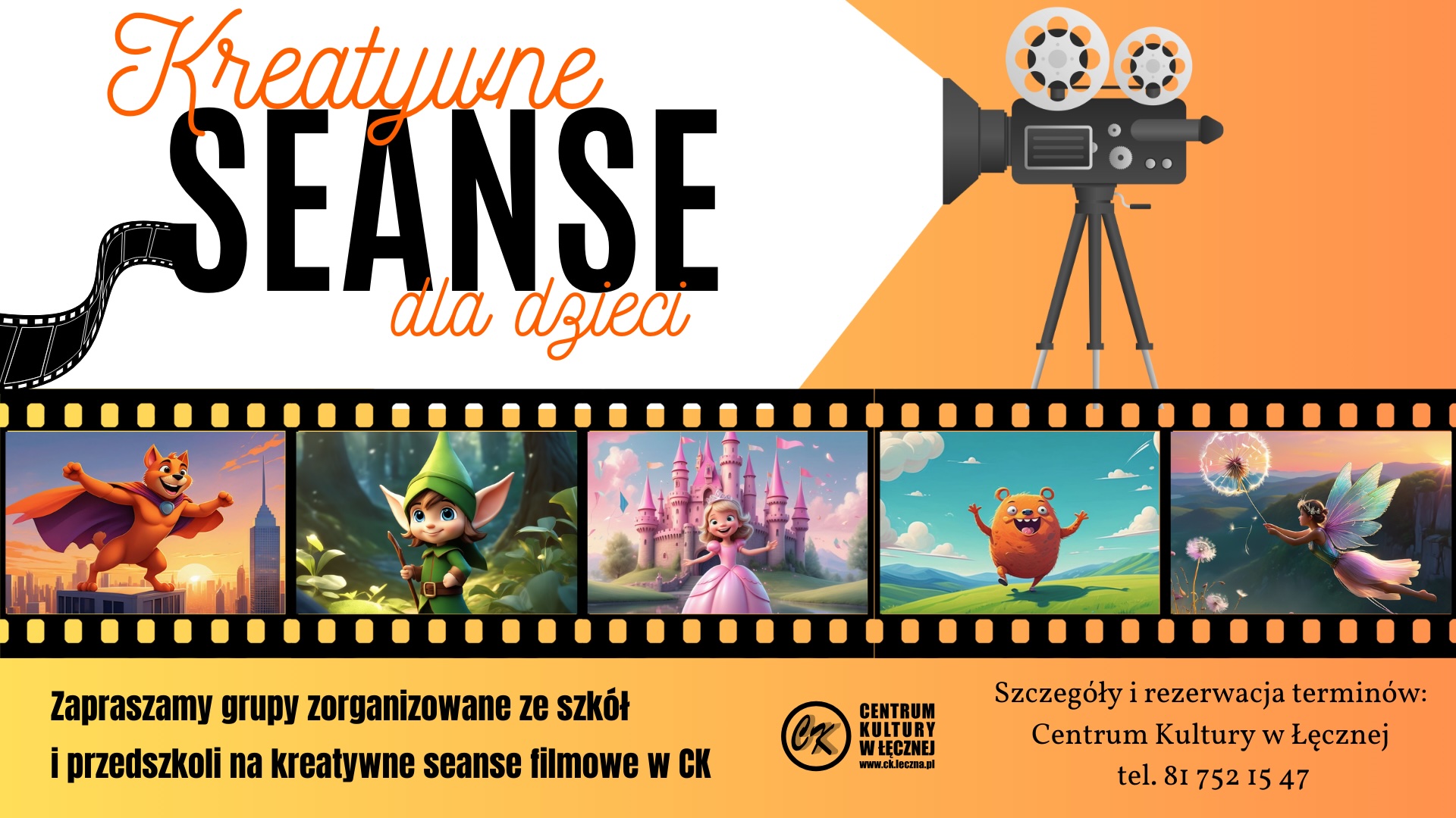 Zapraszamy na kreatywne seanse filmowe w Centrum Kultury!