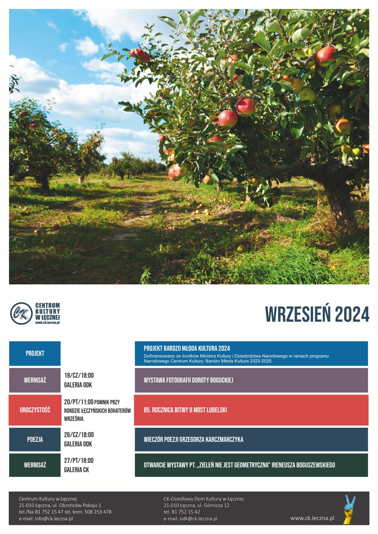 Wydarzenia na wrzesień 2024