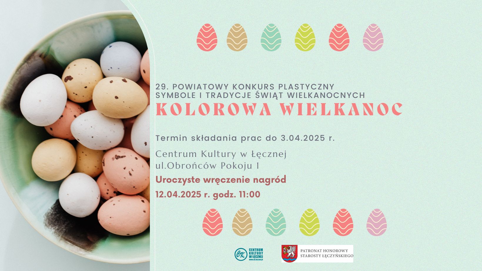 29. Edycja Powiatowego Konkursu Plastycznego Symbole i Tradycje Świąt Wielkanocnych "Kolorowa Wielkanoc"
