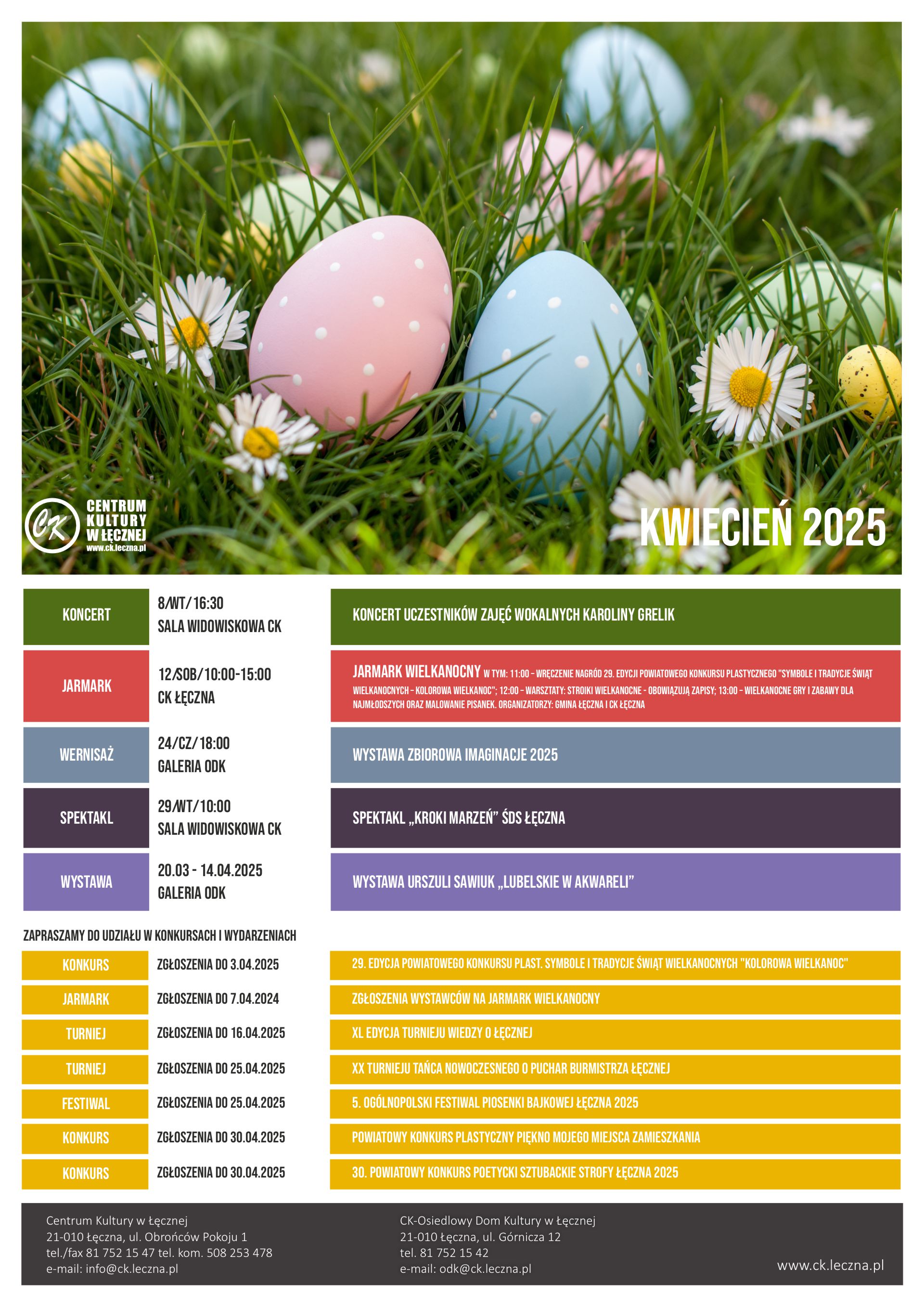Wydarzenia na kwiecień 2025