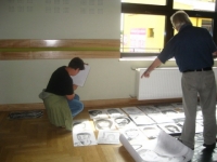 Obrady jury konkursu węglem 