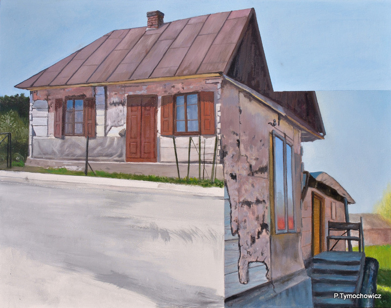 s.p.dom przy plebanii olej na sklejce 64x82cm 2011-