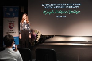  IV POWIATOWYM KONKURSIE RECYTATORSKIM
Z JĘZYKA ANGIELSKIEGO I NIEMIECKIEGO
W języku Szekspira i Goethego